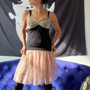 Pink Sheer Double Layered Slip Skirt